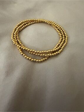 Gold Beaded Stretch Bracelet - Women Jewelry